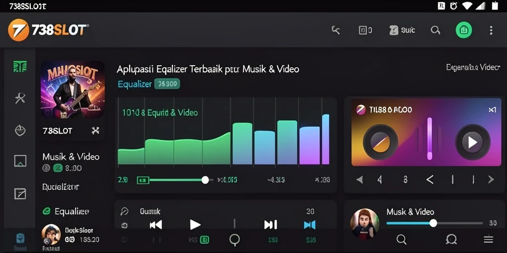 Tampilan antarmuka <strong>738SLOT</strong> dengan fitur Equalizer yang canggih.