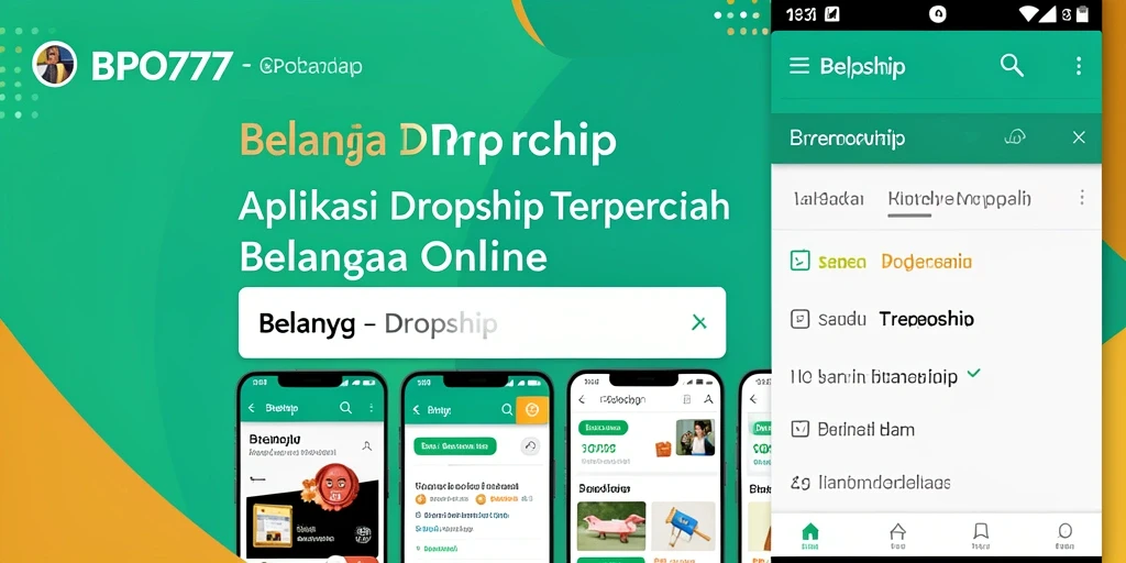 Tampilan antarmuka BPO777 yang ramah pengguna untuk belanja Dropship.