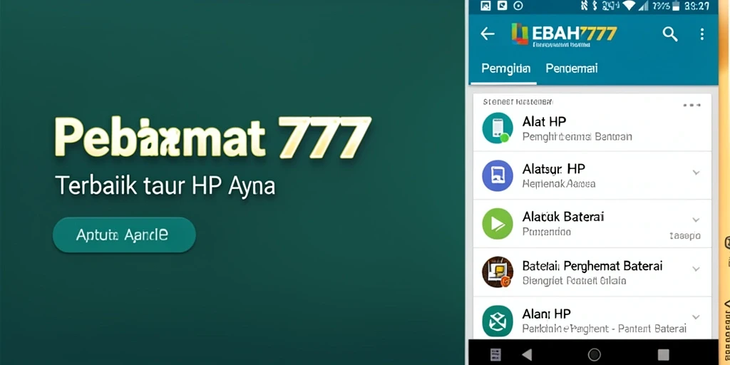 Tampilan antarmuka aplikasi LEBAH777 yang sederhana dan informatif.