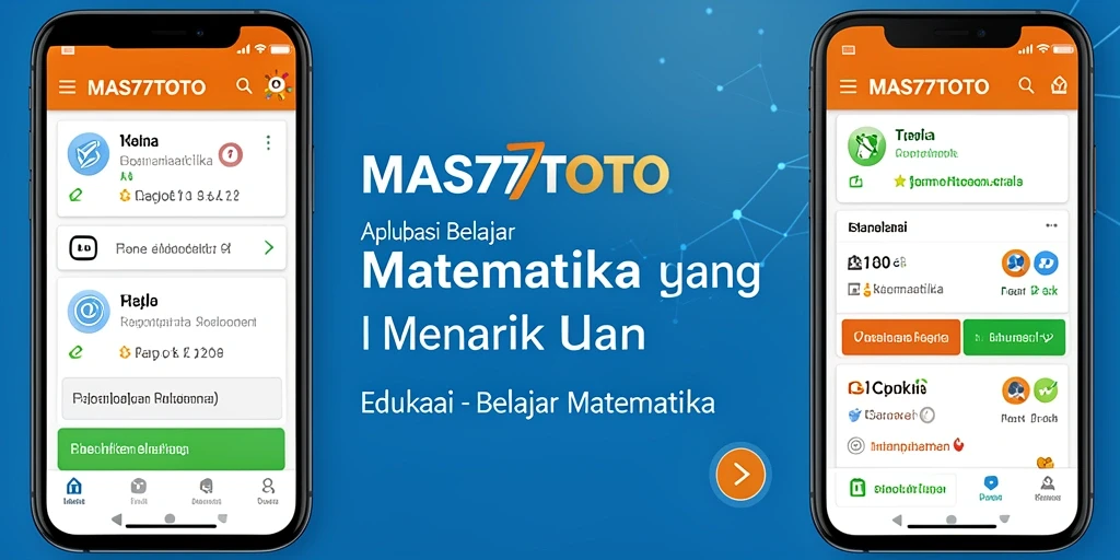 Tampilan antarmuka aplikasi MAS77TOTO yang interaktif untuk belajar matematika.