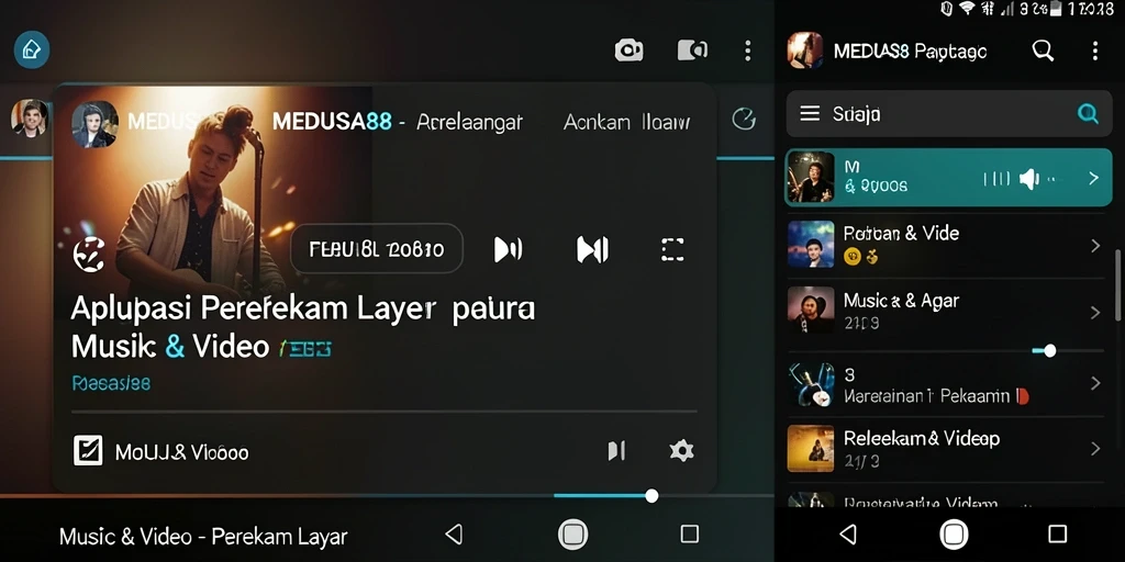 Screenshot antarmuka MEDUSA88 menunjukkan fitur perekam layar yang mudah digunakan.