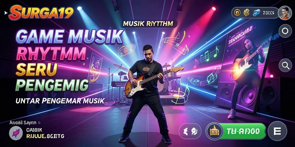 Antarmuka menarik dari game Musik Rhythm SURGA19.