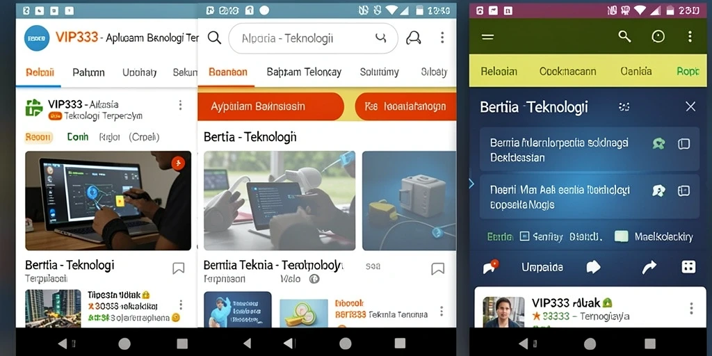 Antarmuka VIP333 yang intuitif dan menarik.