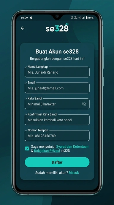 Panduan Registrasi Akun Baru se328 untuk Pengguna Android
